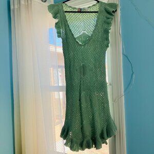Free People Mykonos Sweater Dress in SeaFoam Green, Size M